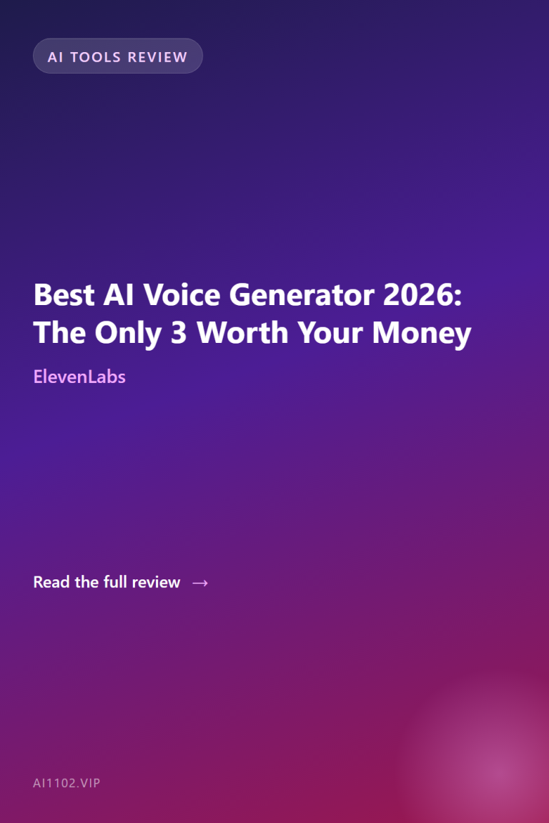 Best AI Voice Generator 2026: The Only 3 Worth Your Money