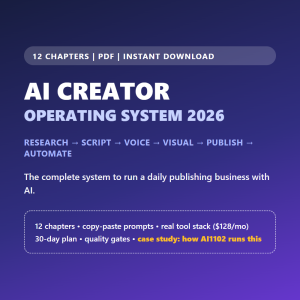 AI Creator Operating System 2026 (Ebook) — The Complete Research-to-Automate System