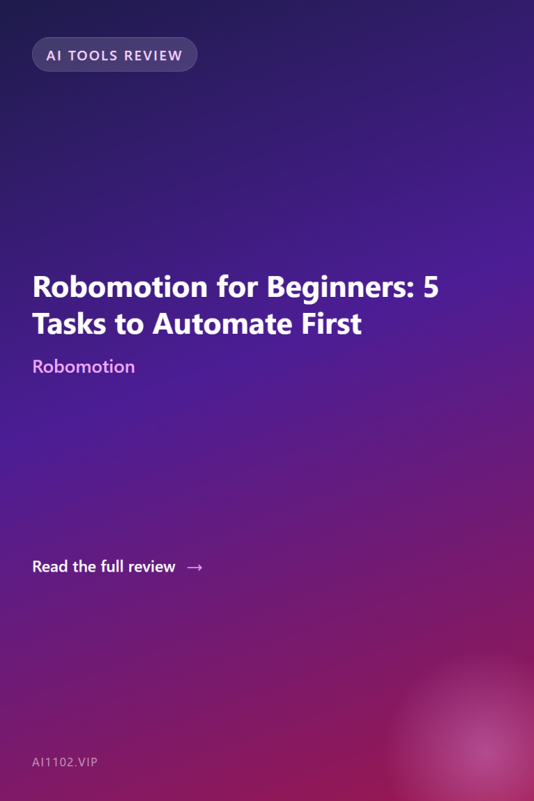 Robomotion for Beginners: 5 Tasks to Automate First