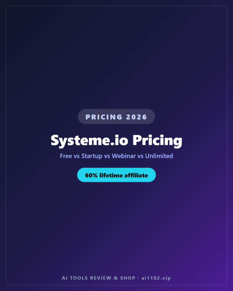 Systeme.io Pricing 2026: Free vs Startup vs Webinar vs Unlimited